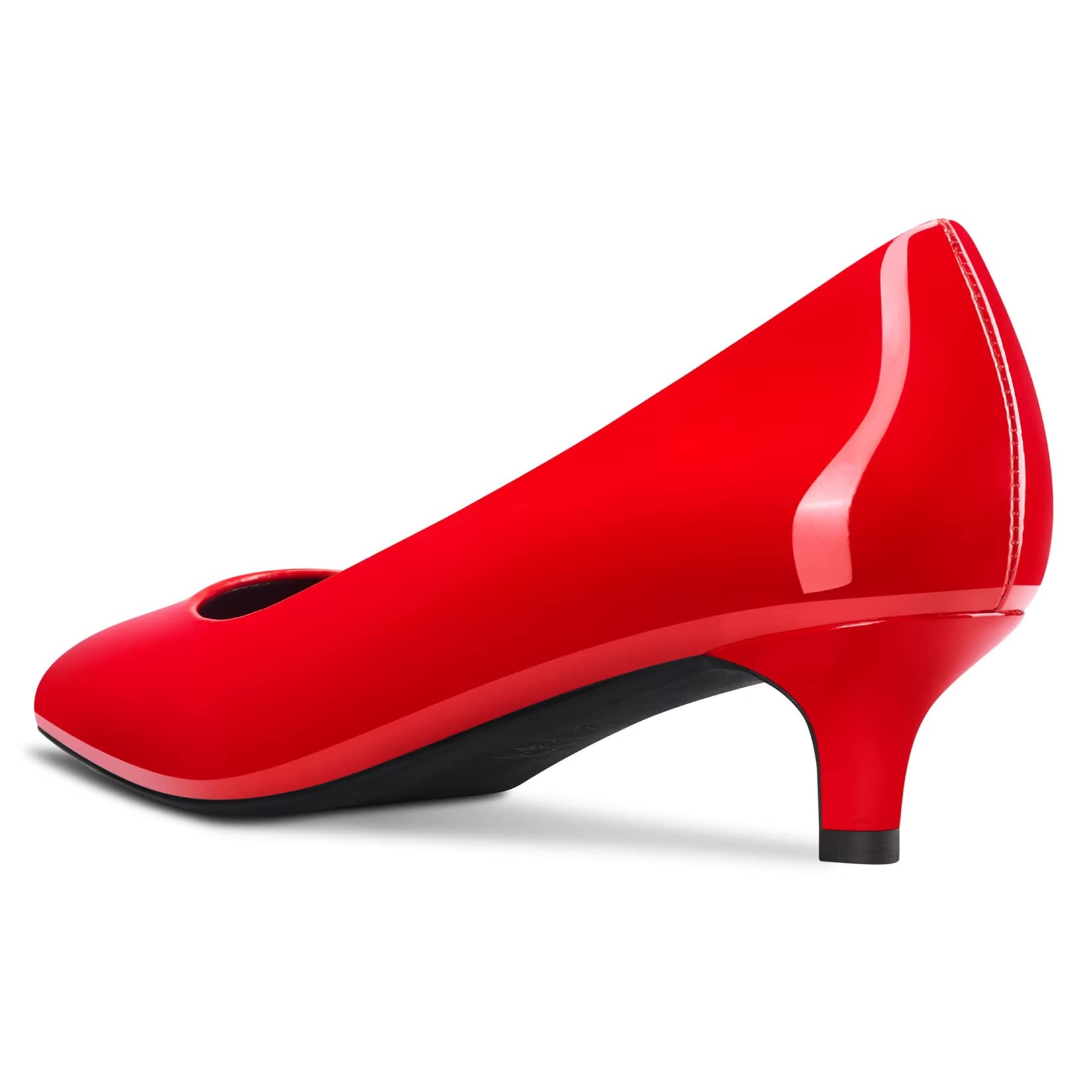 NobleOnly Mujer Gatito Bajos Heel Puntiaguada Punta Pumps Slip-on de Boda Oficina 3.5 CM Heels Zapatos