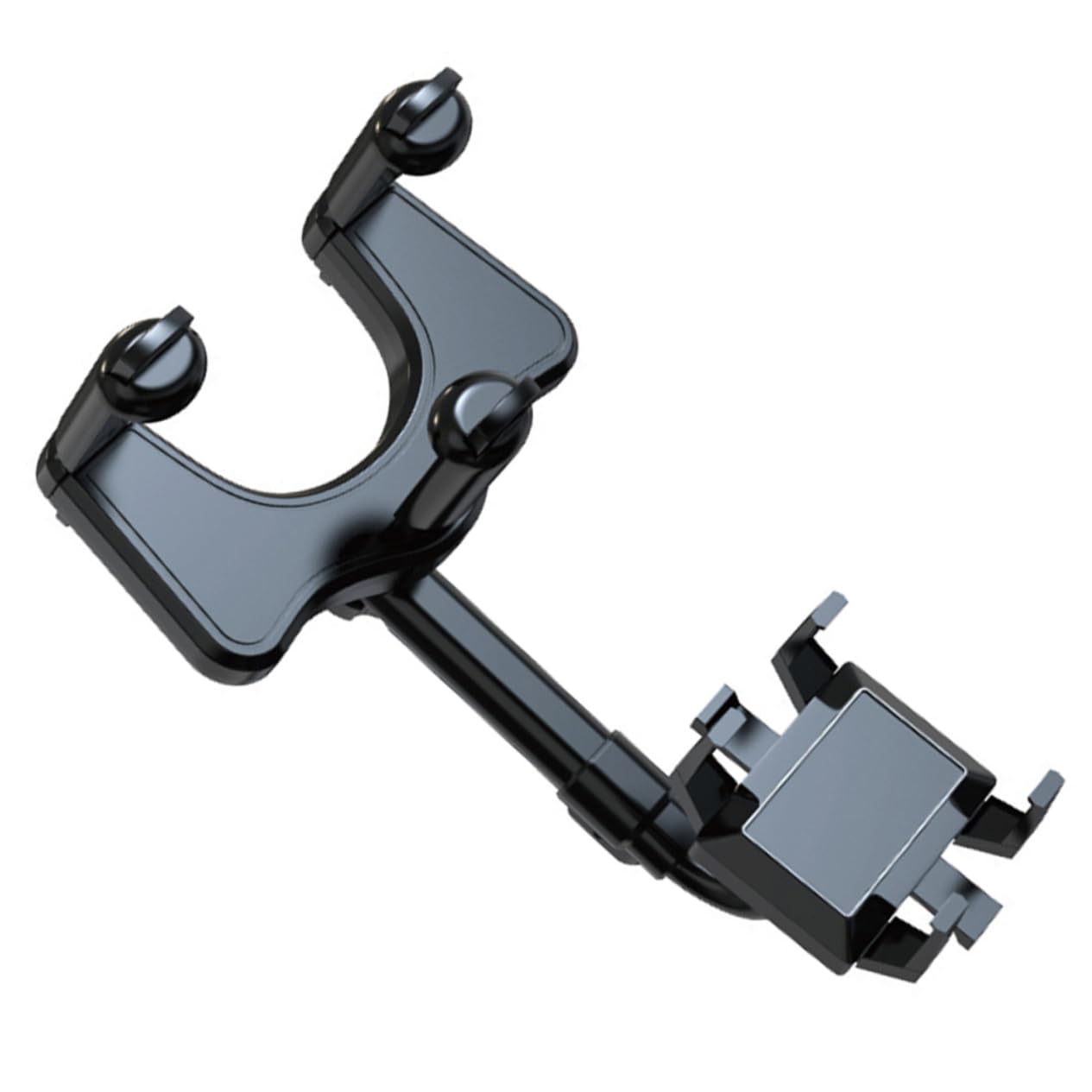 SECFOU Supporto per Telefono Auto da Specchietto Retrovisore Nero Clip Facile da Rimuovere per Uso Gps Durante la Marcia in Veicolo