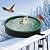 Yiabivo 2 in 1 Heated Bird Bath for Outdoors for Winter,100W Bird Bath Heater with Thermostatically Controlled?Heated Bird Bath for Deck Railing for All Seasons Outdoor Garden Yard Patio Lawn(Green)