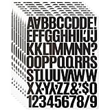 8 Sheets 1.5 Inch Letter Number Stickers,576 Pieces Adhesive Alphabet Sticker Letters Decals for Scrapbooking Mailbox Poster & Notice Board - Black