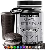 MONÉGASQUE Black Edible Glitter for Drinks 15g – Edible Glitter for Cakes – Luster Dust for Drinks – Black Lustre Dust for Cakes, Drink, & Cocktail – Mothers Day Cake Decorations Spray – Drink Shimmer