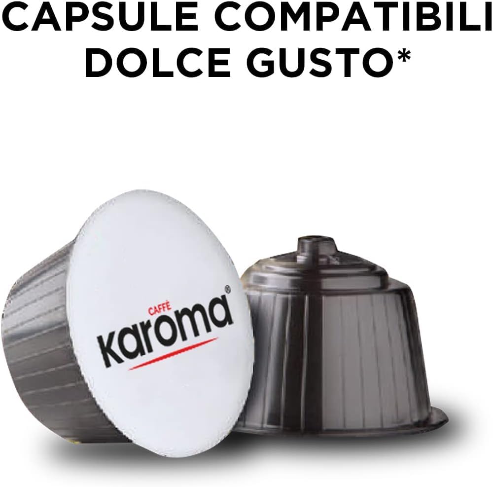 Karoma capsule compatibili con Nescafè Dolce Gusto Mix 96 Capsule Ginseng Classico, Amaro e Rosso