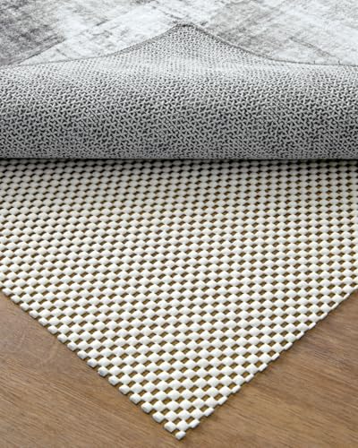 DEXI Rug Pad Gripper for Hardwood Tile Floor, 3x6.5 Non Slip Under Carpet Padding Cushioned, Waterproof Thick Walking Pads for Area Rugs, White