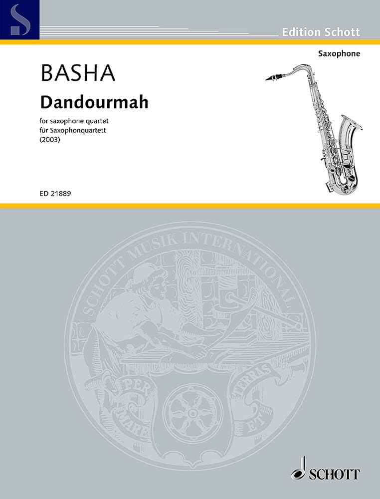 Dandourmah quatuor de saxophone Partition et parties lisibles pour éviter les erreurs de jeu