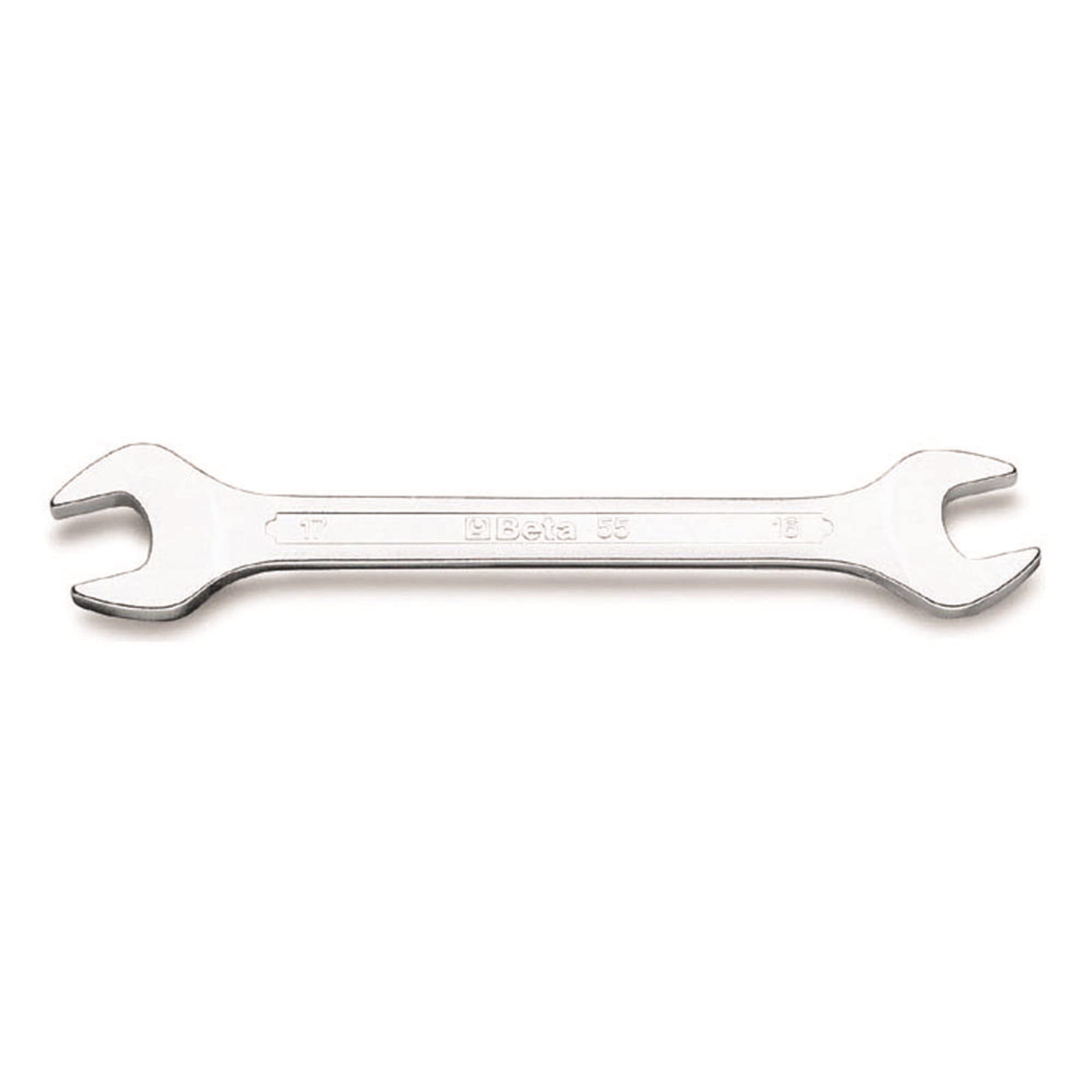 BETA - Set 12 Chiavi a Forchetta Doppie Cromate da 6x7 a 30x32 mm con Busta Avvolgibile in Poliestere Resistente, Serie Chiavi Professionali per Serraggio Dadi e Bulloni Officina, 55/B12N