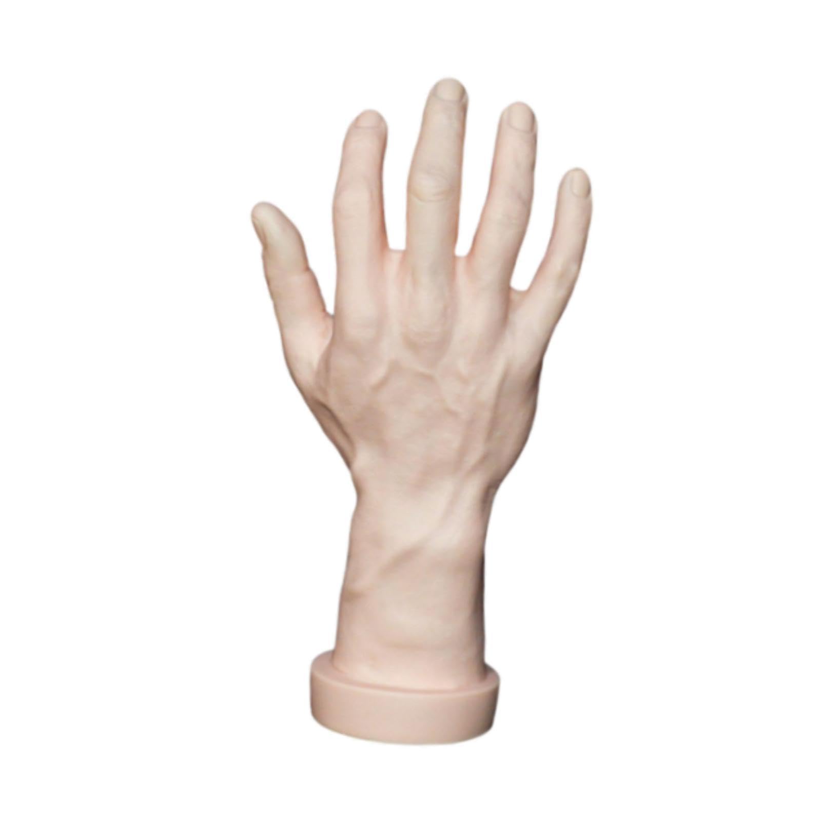 perfk Modello di Mano Maschile, Falsa Mano Umana spettrale realistica, Simulazione, battute Giocattolo, Mano di manichino per la Decorazione del Cosplay di, Destra, Pelle