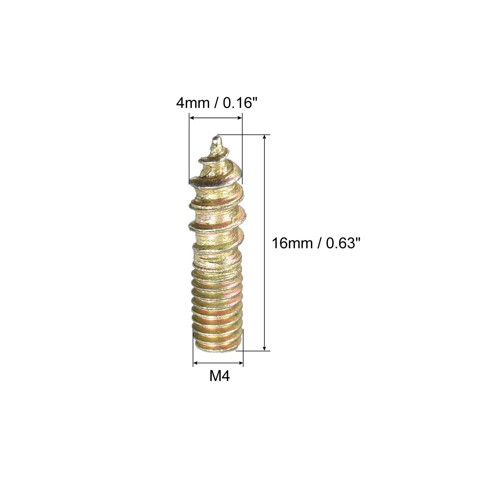 tornillos de acero inoxidable 200 Uds M4 M5 M6 M8 M10 pasador de rosca doble extremo(M4x40mm)