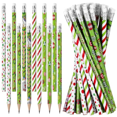 Sabary 60 Lápices Navideños Madera con Goma miniatura 1