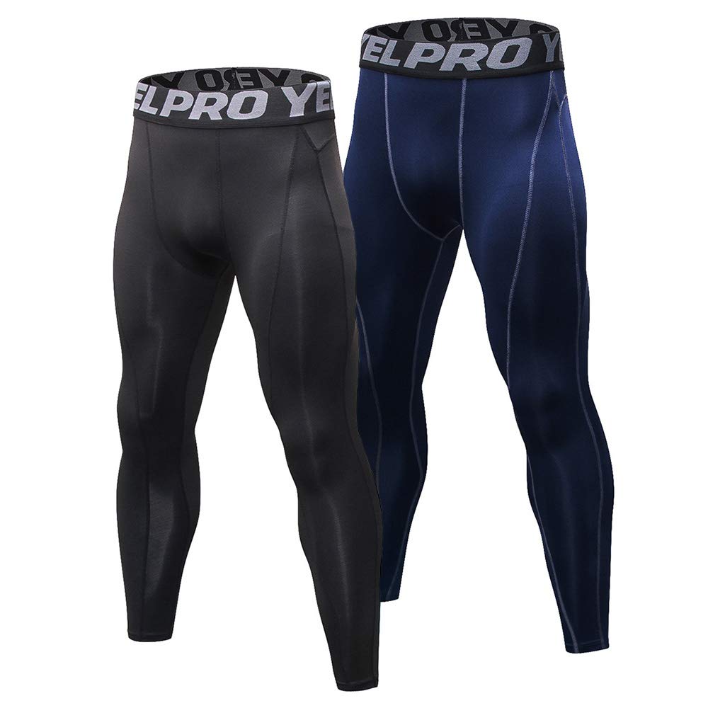 2 Pack Men Quick Dry Running Leggings Compression Tights Gym Training Fitness Sport Trousers Leggings Male Underwear-image-20