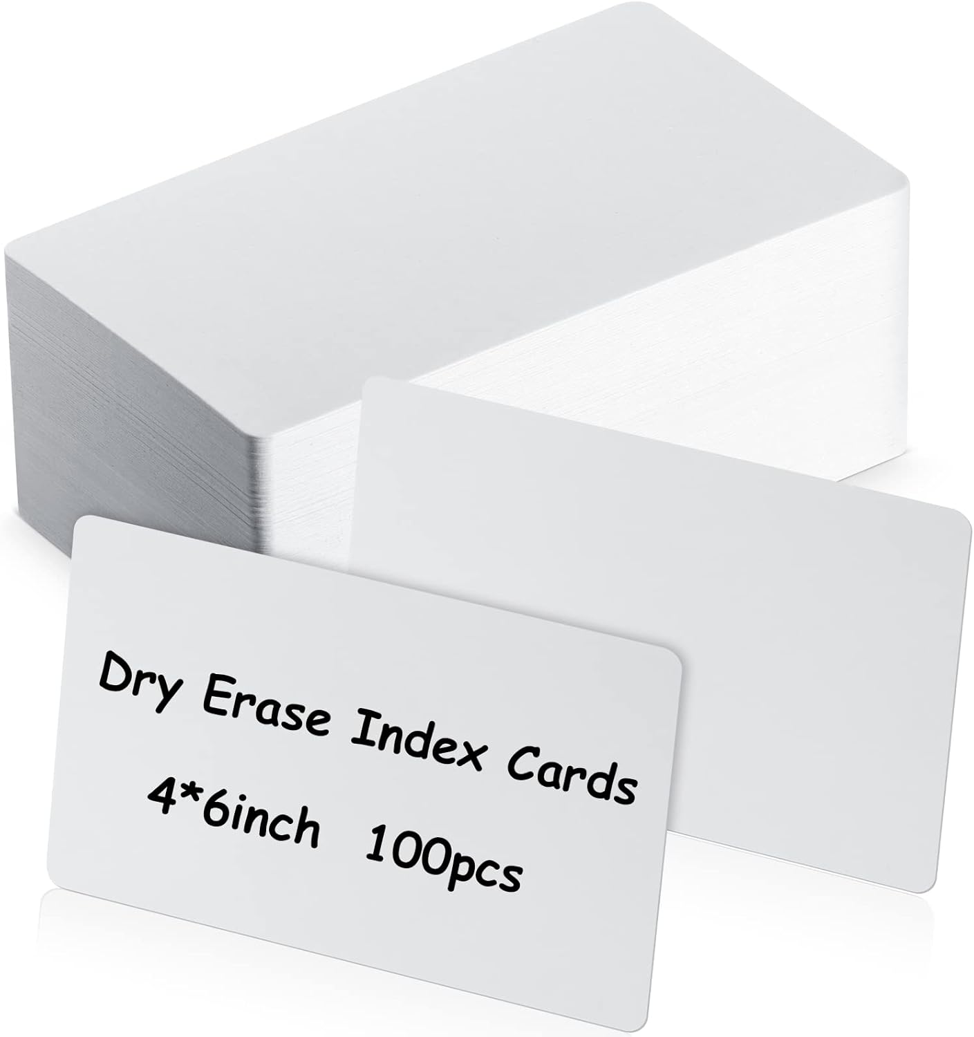 Harloon 100 Pcs Dry Erase Index Cards Laminated Cards Reusable Dry Erase Note Cards