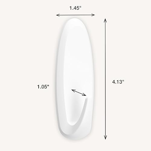 Miniatura 8 de FrogTape reMOVEables Ganchos de pared resistentes, sin daños, fáciles de quitar y reutilizar, gancho de pared mediano con tiras adhesivas, soporta