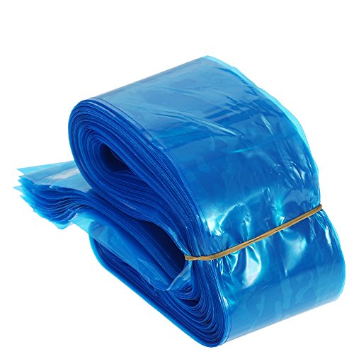 zroven Anself 100Pcs Clip Cord Sleeves Bags Cubiertas desechables para máquina de tatuaje Plastic Blue