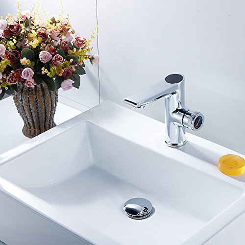 Bathroom Sink Drain, Vessel Sink Pop Up Drain With Detachable Basket Stopper,Anti-Explosion And Anti-Clogging Drain Strainer, Sink Drain Assembly Without Overflow Polished Chrome, REGALMIX RWF082A