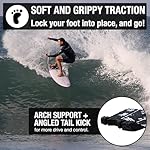 Ho Stevie! Premium Surfboard Traction Pad - Foot Won't Slip - 3 Piece, Full Size, Maximum Grip, Strongest 3M Adhesive - Image 3