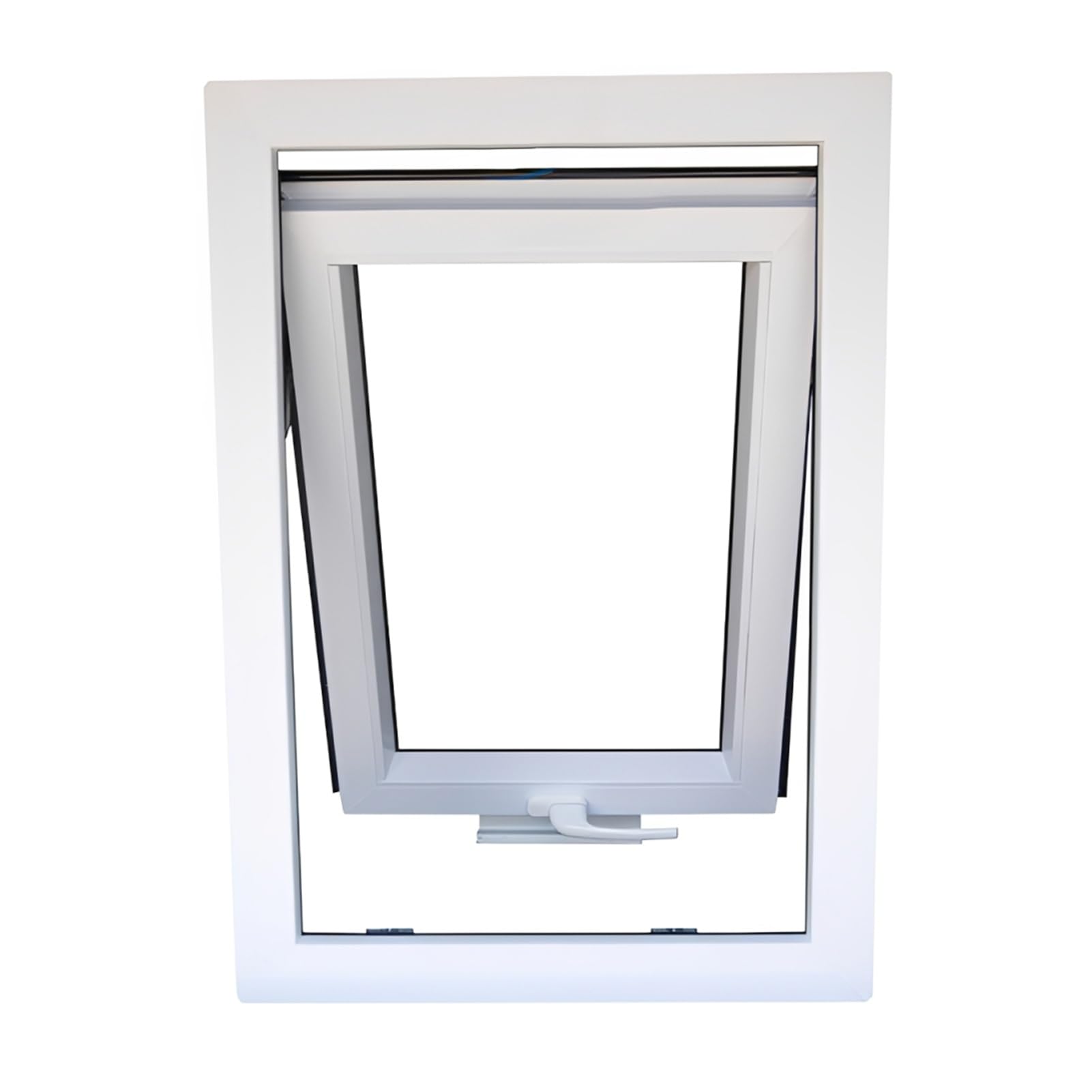 Ventana pequeña de PVC blanca para sótanos, ventana abatible individual para luz y ventilación, para garajes, gallineros y graneros(50 x 50cm/20x20in)