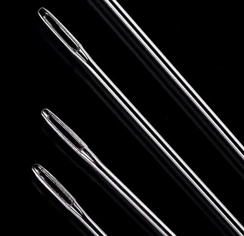 Miniatura 4 de MJMP Tapicería profesional de 6 pulgadas, ojo grande, aguja larga fácil de enhebrar, se utiliza para tejer muebles de cuero, costura a mano. (6