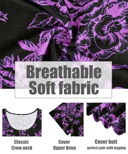 CARCOS Plus Size Tops for Women Button Up Henley Shirts Short Sleeve Summer T-Shirts V/Crewneck Casual Trendy Tunics XL-5XL2