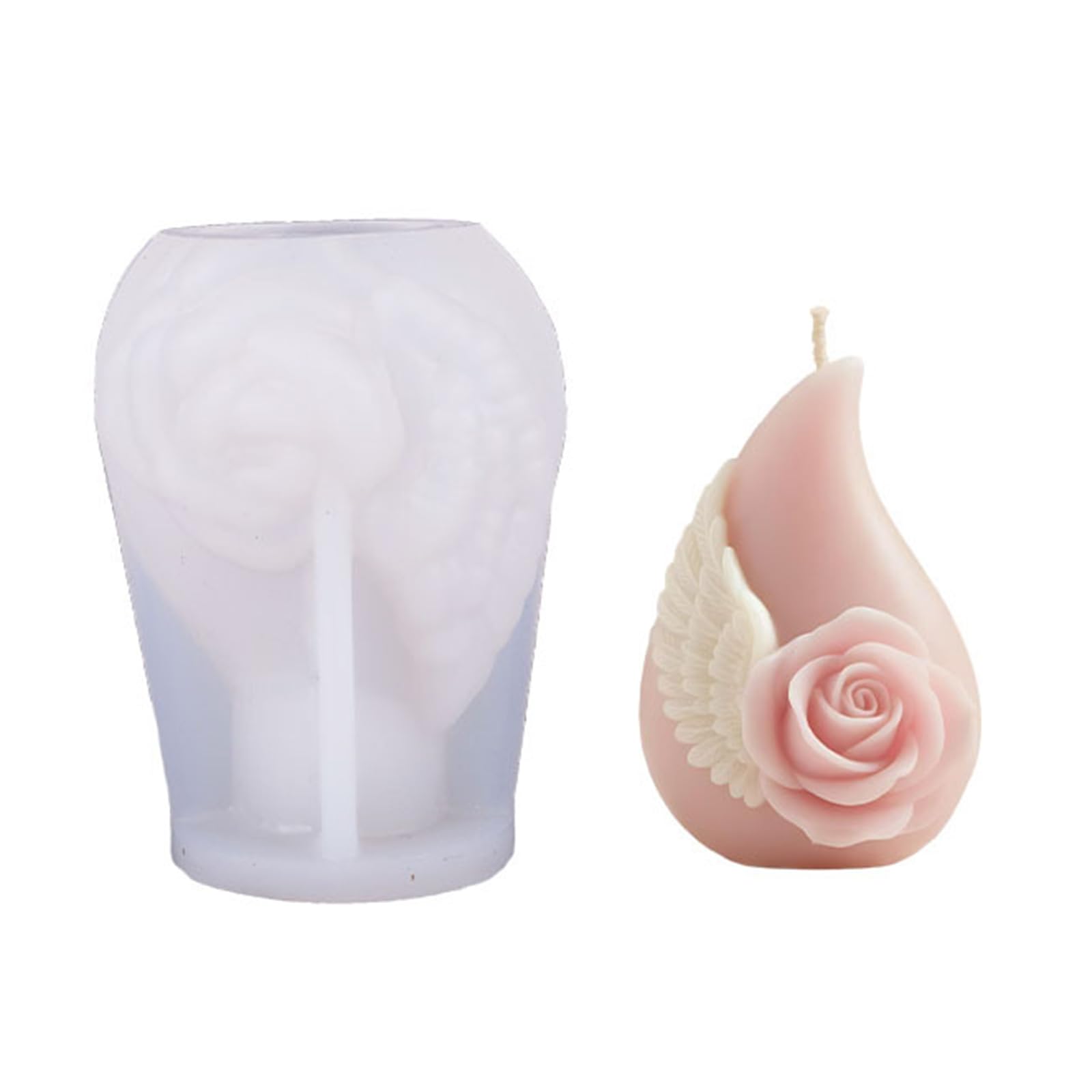Tsophreniq Artistic Rose Wing Making Mold Silicone for Soaps Creative Gift Multipurpose Use Silicone Rose Wing