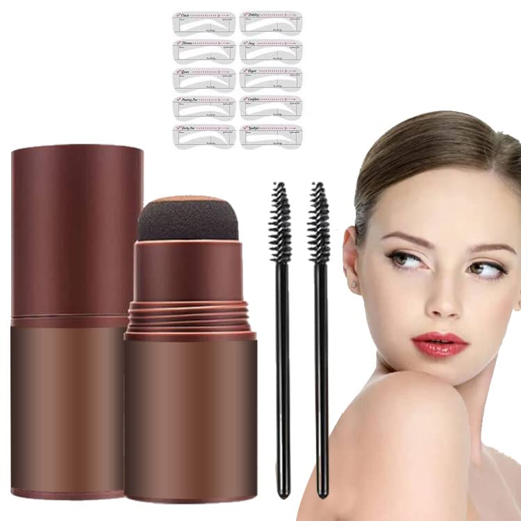 Eyebrow Stamp Stencil Kit,Eyebrow Stamp Kit,Brow Stamp And Shaping Kit Brow Stamp Kit Waterproof Eyebrow Brow Stamp Kit (Dark Brown)