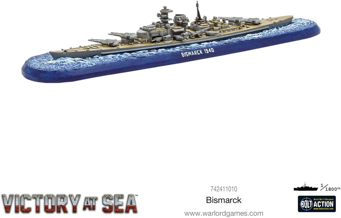 WarLord Victory at Sea Bismarck Kriegsmarine for Sea WWII テーブルトップ