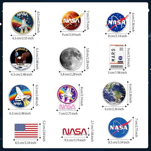 Imán de nevera decorativo Space Earth Rocket Pack 12 miniatura 2