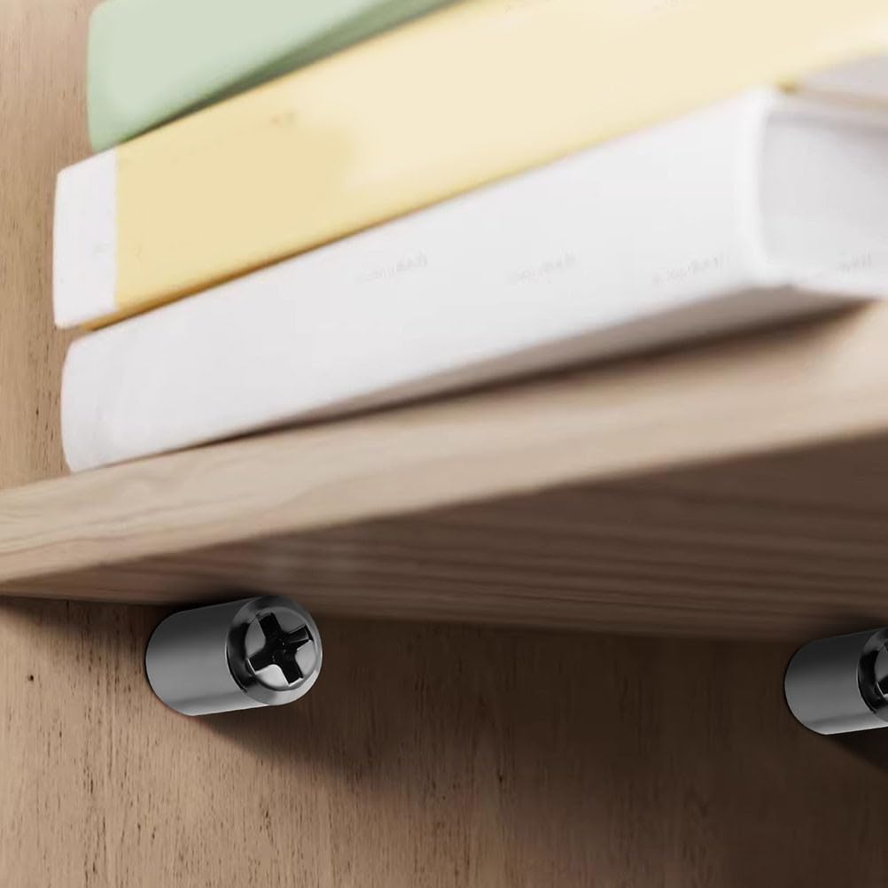 20pcs Cabinet Shelf Support Pins with 28mm Self-Drilling Screws and Plastic Sleeves, Shelf Pegs for Kitchen Cabinets, Bookshelves, and Furniture Shelving Holders