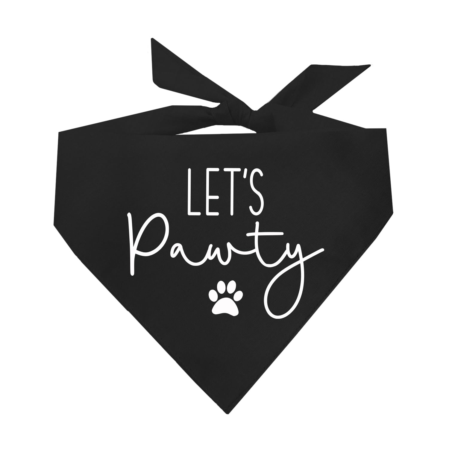 Let's Pawty Birthday Party Dog Bandana | 100% Cotton Triangle | Made in USA | Birthday Pawty | Party Theme | Celebration Supplies | Photoshoot Prop |