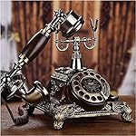 Scizor-Home-Office-Decor-Landlines-Fashion-Creative-Antique-European-Pastoral-Retro-Wired-Phone-Nostalgic-Style-Rotary-Dial-with-Resin-Body-Used-for-Office-Home-Living-Room-Telephone-Line