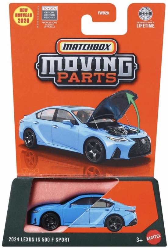 Matchbox Moving Parts Lexus IS 500 F Sport 1:64 Azul miniatura 1