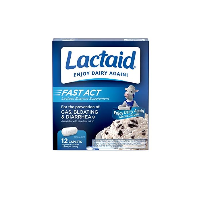 Buy Lactaid Fast Act Lactose Intolerance Relief Caplets with Lactase