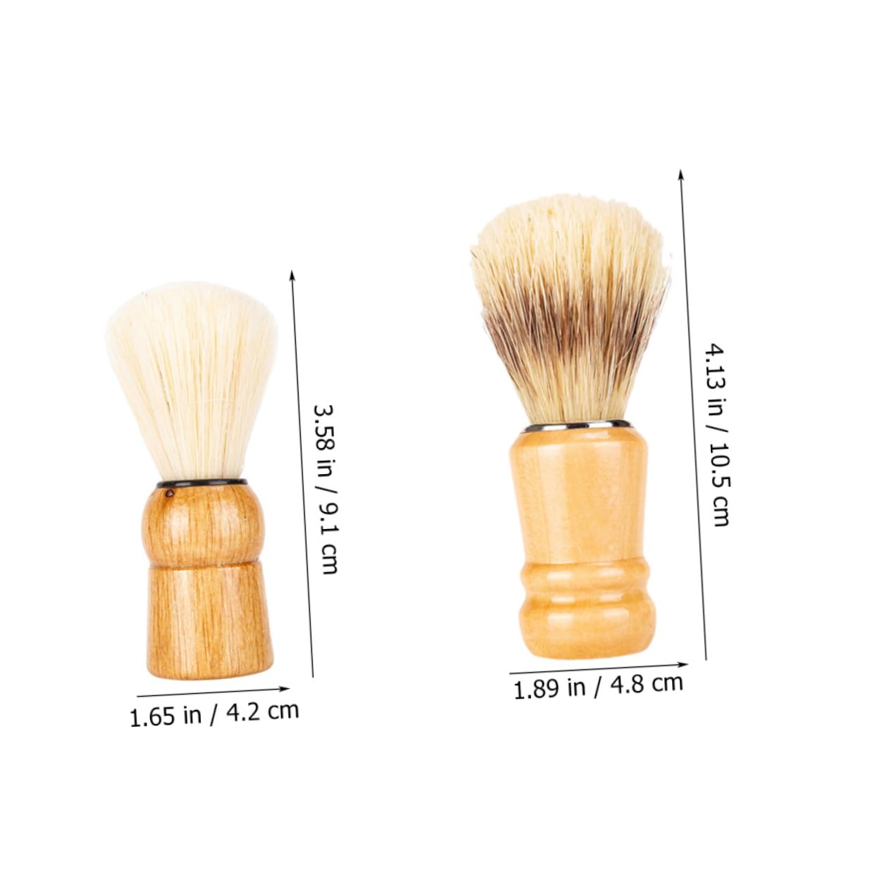 Baluue Beard Brush Shaving Brush 2pcs Men's Wood Handle Barber Accessories Shaving Soap Father's Day Presents