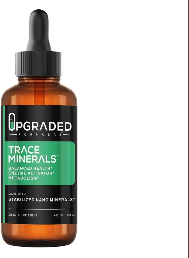 Upgraded Formulas Trace Minerals with Liquid Nano Minerals - Balanced Health, Enzyme Activator and Metabolism - Paleo, Vegan (4 Fluid Ounces)