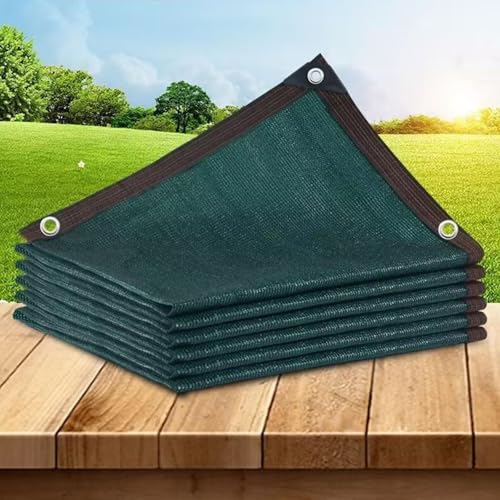 Red de sombra para plantas transpirable y malla de ocultación rectangular con ojales de 7x12 m