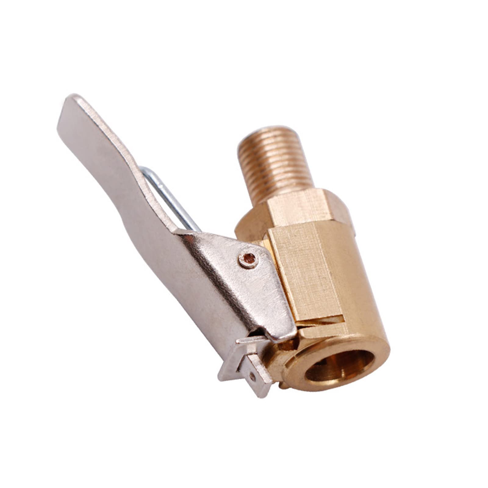Hkfgdjdl As Shown Tire Inflator Nozzle,Car Tire Air Chuck Inflator Connector Clip-On Adapter Car Brass 8Mm Tyre Wheel For Inflatable