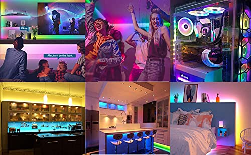 Image of WS2812B LED Strip Individual Addressable Light Full Color SMD 5050 RGB Pixel Strip DC5V (30Pixels /m 150Pixels 16.4FT 150LEDS Waterproof IP65, White PCB)