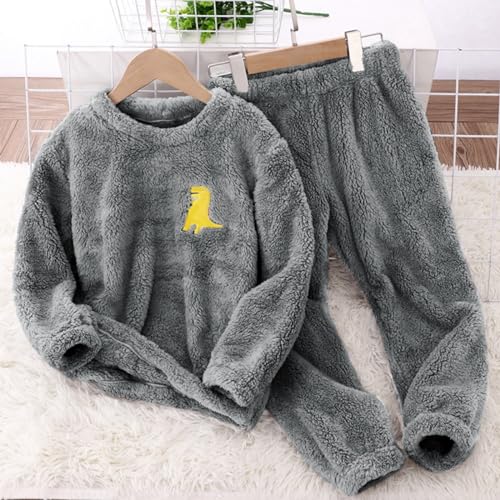 Kids Toddler 𝐏ajamas Boys Girls Fleece 𝐏js Set Winter Warm 𝐒leepwear Set Plush Tops+Pants Outfits 𝐋oungewear4