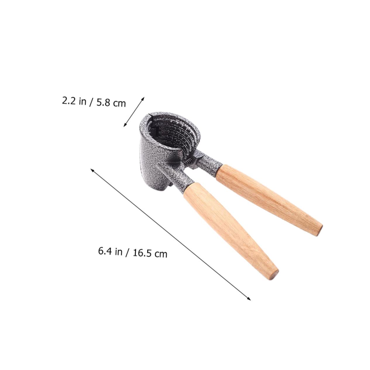 HOLIDYOYO 1Pc Ergonomic Aluminum Alloy Walnut Cracker with Wooden Handle Efficient Hazelnut and Pecan Shell Opener for Home Use Labor Saving and Safe Design