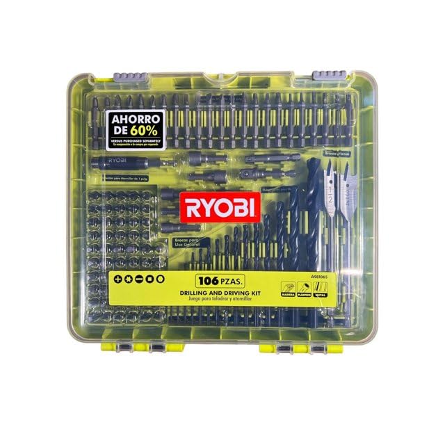 RYOBI Drilling and Driving Kit (106-Piece) Set with Case
