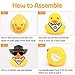 wonuu Car Rubber Duck, Yellow Duck Decoration Dashboard with Sun Hat Necklace Sunglasses for Car Dashboard Decorations, C-Duck-Black Cowboy Hat-Scarf