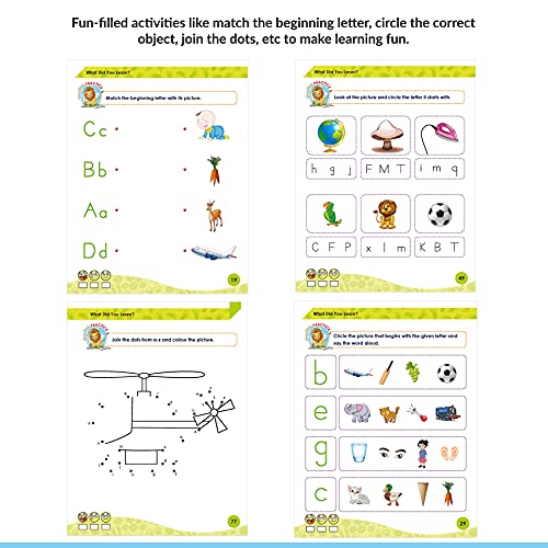 Image of Woodsnipe Tiny Steps - English Alphabet Practice Book B | Age 3 to 5 years | Learn Tracing and Writing Capital & Small Letters | Activity Book for Junior KG Kids