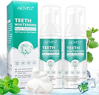 Toothpaste Whitening Foam - 2Pcs 60ml Baking Soda Foam Toothpaste Ultra-fine Mousse Foam Deeply Cleaning Stain Removal Easy to Use Teeth Whitening Toothpaste for Sensitive Teeth Problems