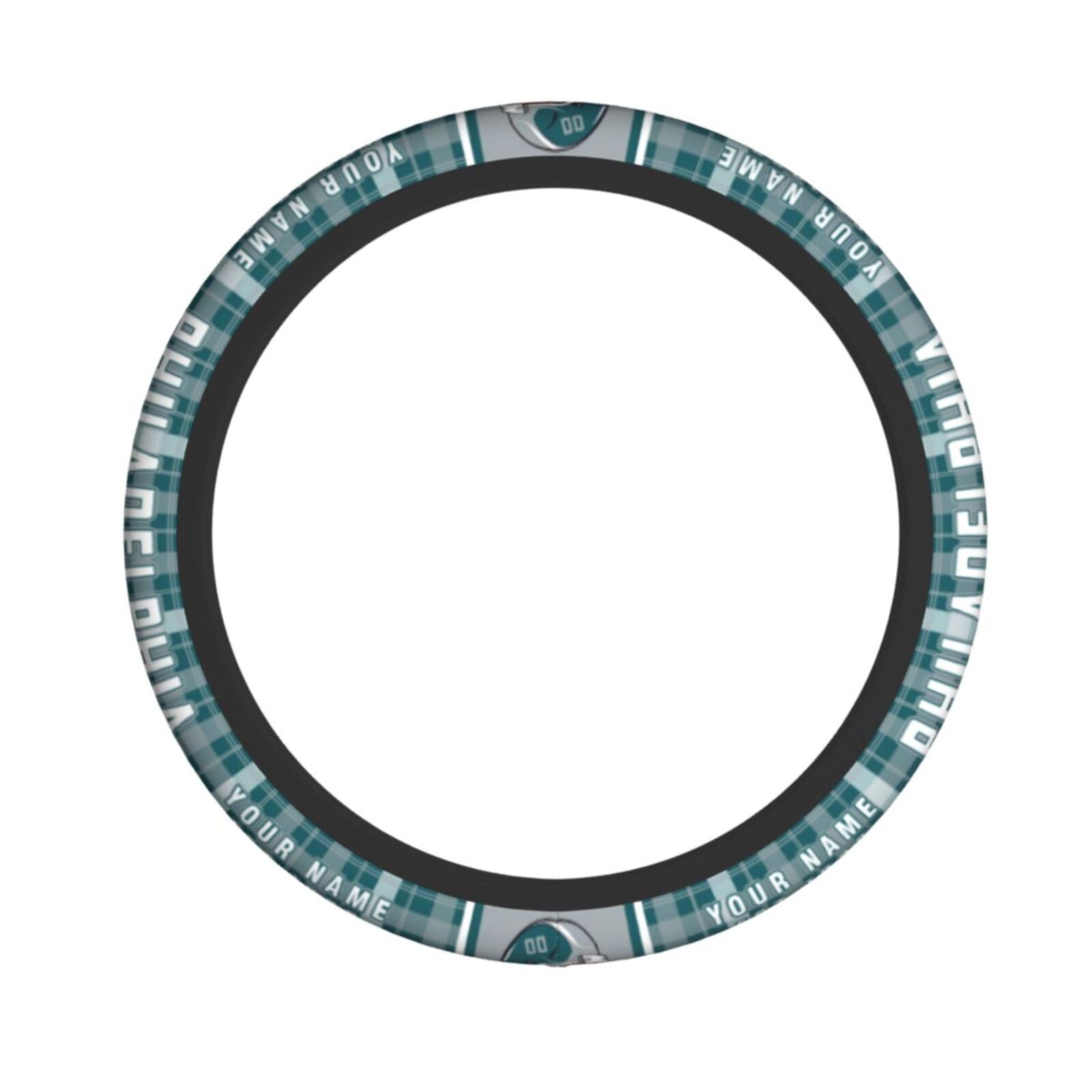 Philadelphia Custom Steering Wheel Cover, Personalized Name Number, Universal 15 Inch Car Interior Decor Protection Accessories Fans Gifts