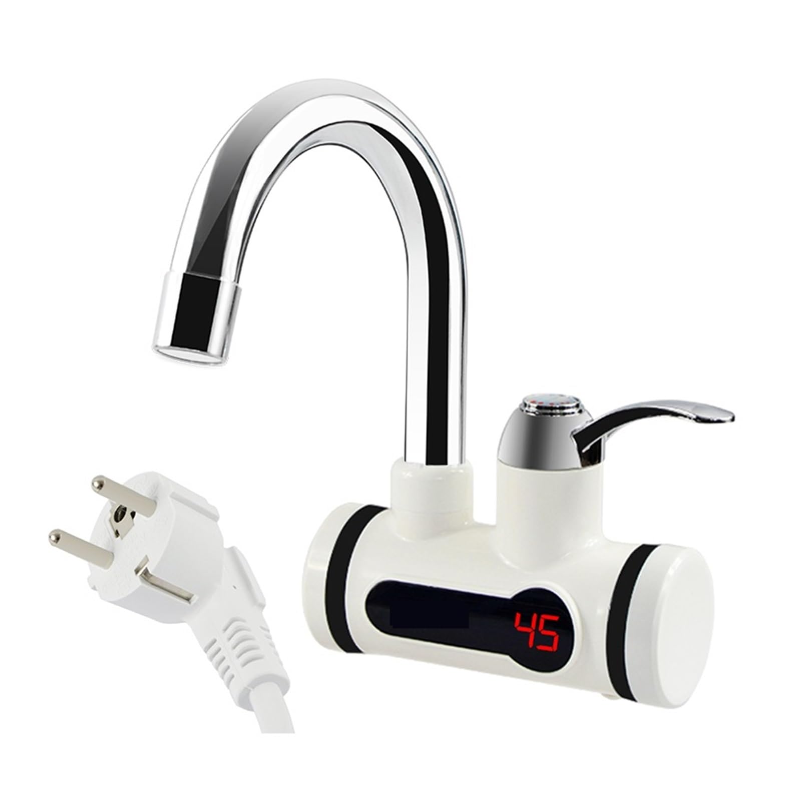 LNHHG Electric Kitchen Water Heater Tap,Instant Hot Water Faucet Heater,Cold Heating Faucet Tankless Instantaneous Water Heater(Digital lateral smal)