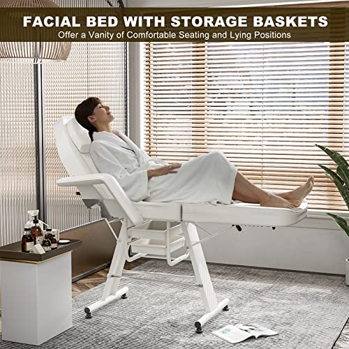 White-Tattoo-Chair-Multipurpose-Facial-Chair-72-Inch-Spa-Salon-Facial-Bed-with-Massage-Equipment-Spa-Stool-for-Beauty-Spa-Tattoo-Barber-Chair-Salon-Chair-Tattoo-Chair-Shampoo-Beauty-Salon