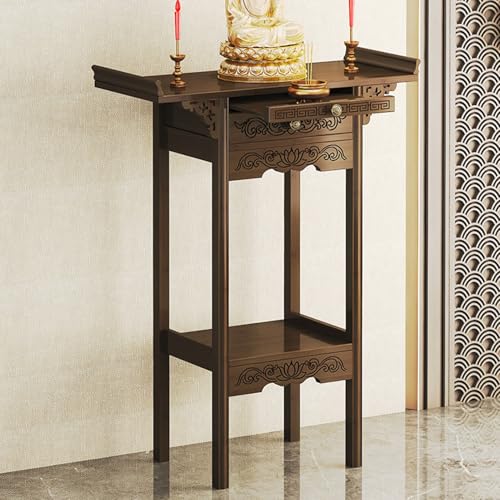 Table d'autel de méditation pour petit espace avec rangement pratique - 2