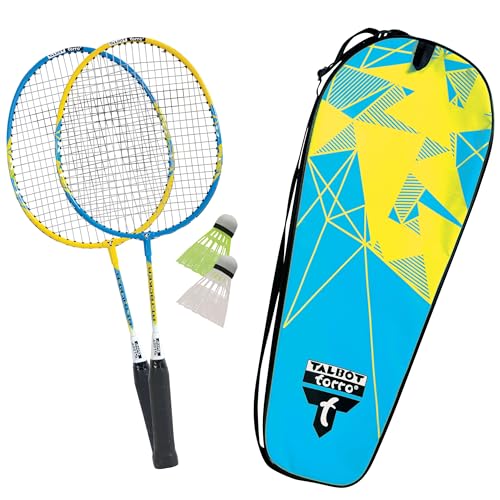 Talbot Torro Set de Badminton 2-Attacker Junior, 2 Raquetas Acortadas 53 cm, 2 Volantes, en una Bolsa