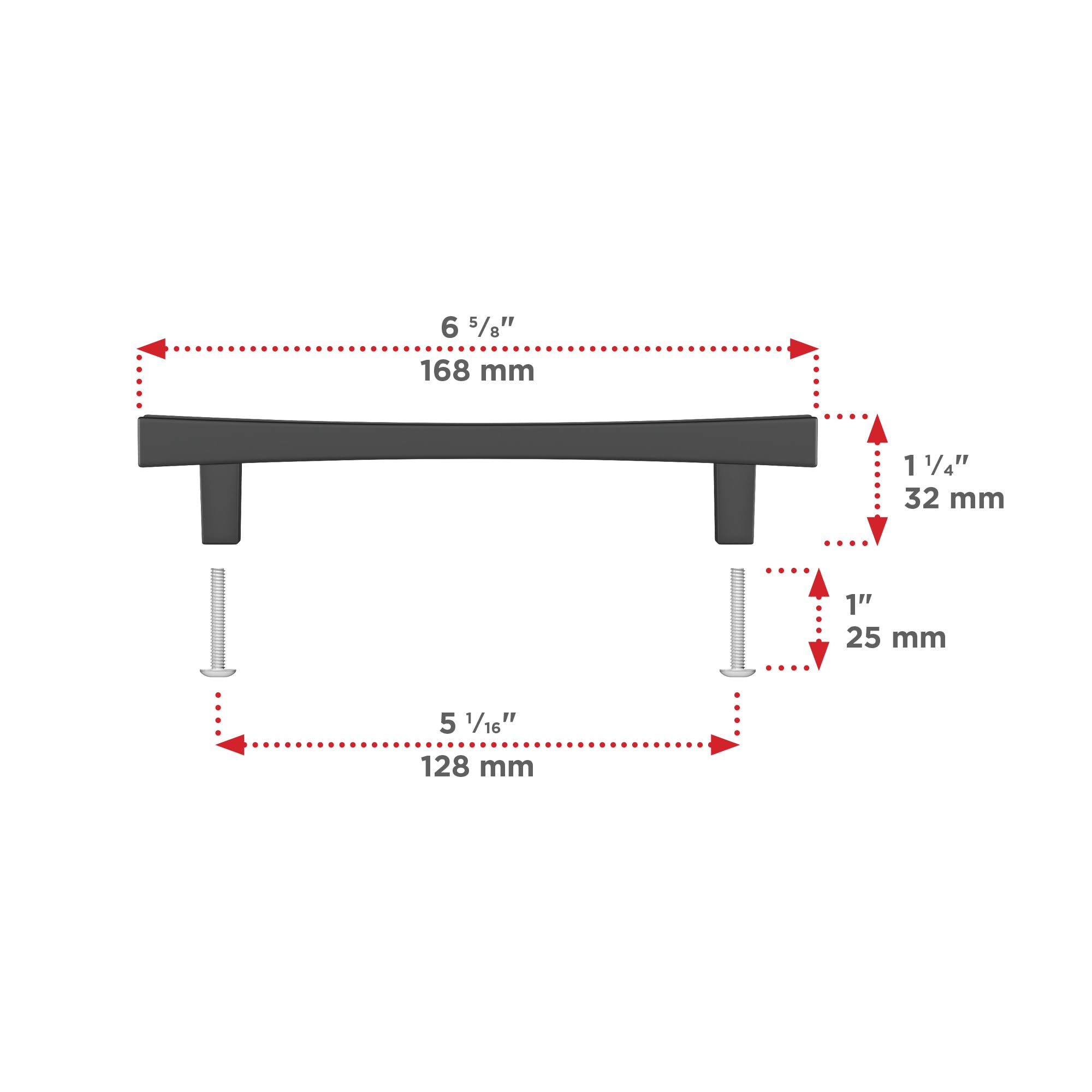 Richelieu Hardware Westmount 5 1/16" Bar Pull - Matte Black Transitional Handle For Cabinets & Drawers - View #4