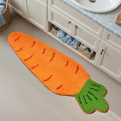 Tapete corredor naranja de microfibra 16 x 47 in miniatura 1