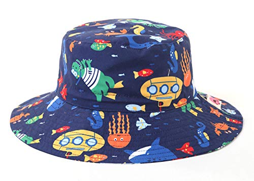 Image of Home Prefer UPF50+ Wide Brim Sun Hat Boys Girls Sun Protection Hat Zoo Beach Swim Safari Bucket Hat for Baby Toddler Kid