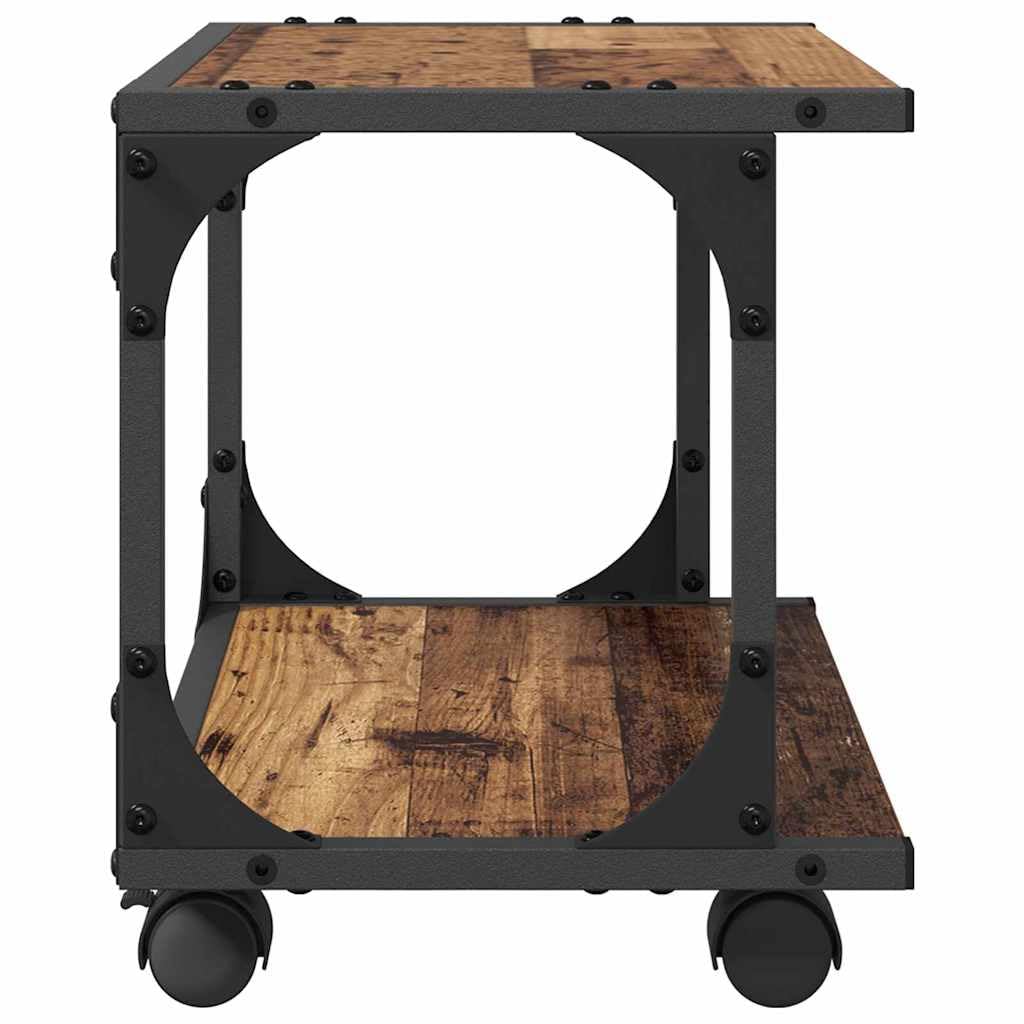 Druckerständer Altholz 41 x 28 x 33,5 cm Holzwerkstoff Beistelltisch für Büro Wohnzimmer Schlafzimmer
